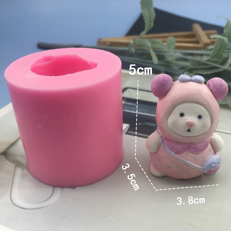Khuôn Làm Bánh Bằng Silicon Mềm Hình Sư Tử Hoạt Hình 3D Dễ Thương