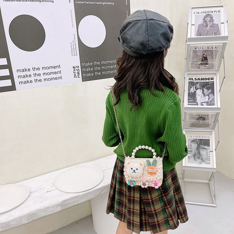 Bololo Túi Xách Đeo Chéo Đính Ngọc Trai Thời Trang Mới 2022 Dành Cho Bé Gái