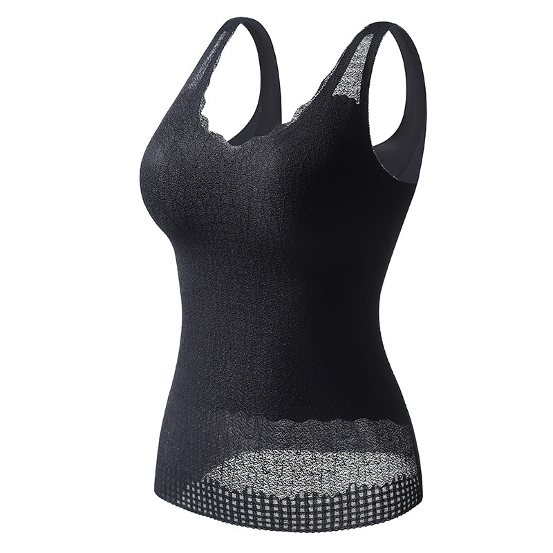 Áo Lót Hai Dây Dáng Dài Phối Ren Mỏng Liền Mạch Có Đệm Ngực Cho Nữ Mặc Trong Mùa Xuân Hè