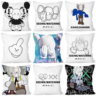 Vỏ gối in hình kaws sesame street đơn giản thời trang