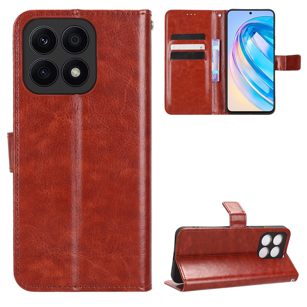 Ốp Điện Thoại Da PU Kiểu Ví Đế Lật Có Đế Cho Honor X8A Honor X8A