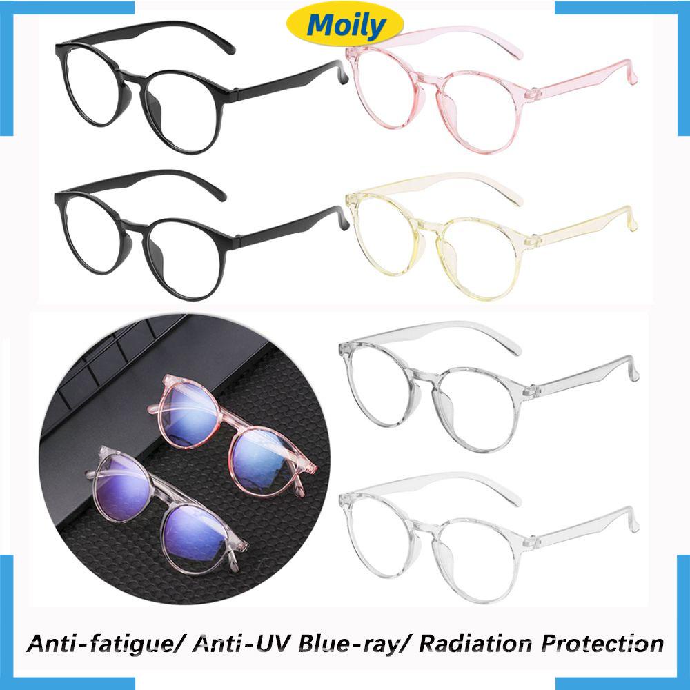 Mắt kính gọng PC tròn chống ánh sáng xanh thiết kế phong cách cổ điển