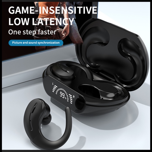 1 Cặp Tai Nghe Thể Thao Không Dây Bluetooth 5.3 Chống Ồn Màn Hình Kỹ Thuật Số Tws