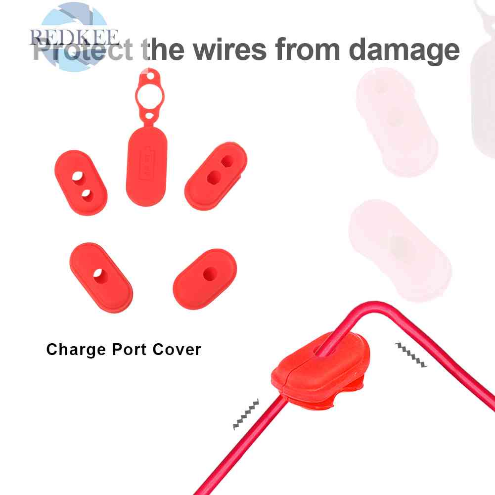 Bộ 4 Nắp Silicone Đậy Cổng Sạc Chống Bụi Cho Xe Điện M365