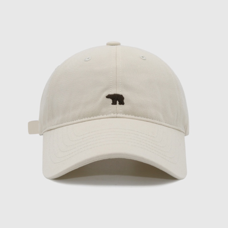 Mũ Lưỡi Trai Thêu Hình Gấu Bắc Cực Phong Cách Retro