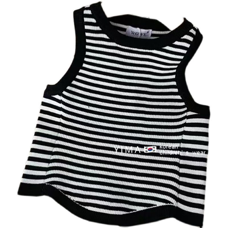Áo Thun Ba Lỗ Kẻ Sọc Thời Trang Hàn Quốc Cho Bé