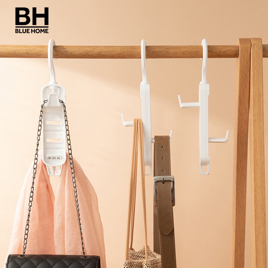Bluehome Sturdy Móc Treo Khăn Choàng Cà Vạt / Túi Xách Có Thể Tháo Rời Sắp