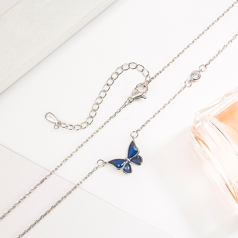 Vòng cổ Hình Bướm Đổi Màu Theo Nhiệt Độ Thời Trang Sang Trọng Cho Nữ
