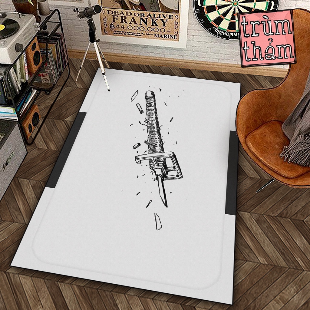 Thảm Trang Trí Kiếm Nhật Aesthetic Anime Katana Nhật Bản Decor Phòng Ngủ Phòng Khách Văn Phòng