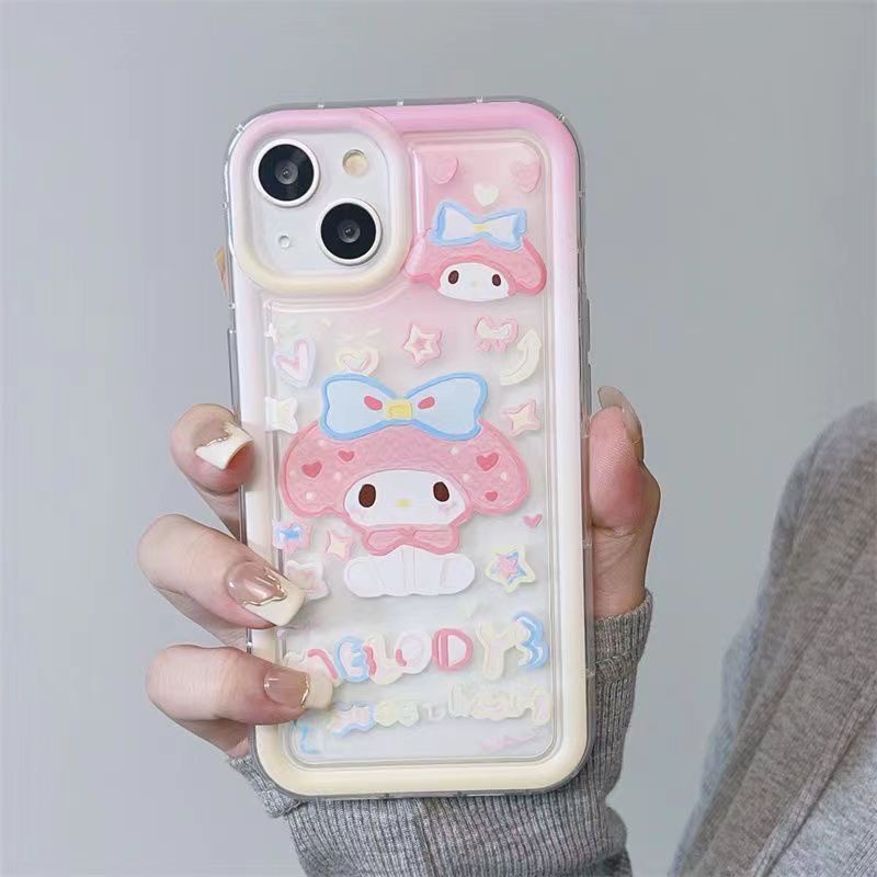 ✅Ốp Điện Thoại Mềm Họa Tiết Graffiti Màu Vàng Hồng Cho iPhone 14Promax xs 13 14Pro xr 18