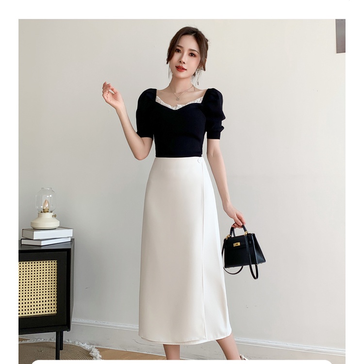 Chân Váy Lửng Màu Sắc Đơn Giản Phong Cách Hàn Quốc Dành Cho Nữ