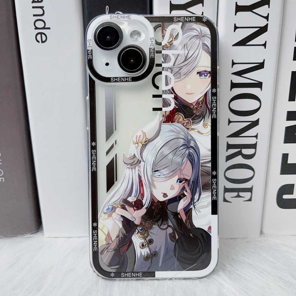 Genshin Impact Shenhe Compatible with iPhone Apple 14 Angel Eyes Clear Full Wrap Phone Case Drop Proof Soft Case Two-Dimensional