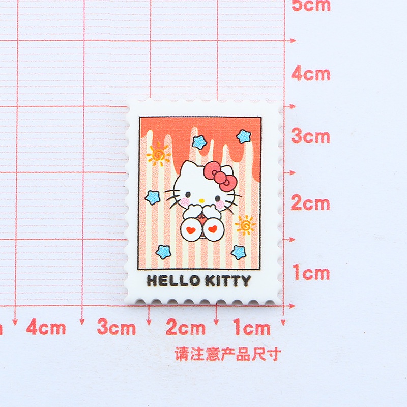 Charm trang trí hình tem nhân vật hoạt hình Sanrio, Cô gái dễ thương | charm deco điện thoại, kẹp tóc DIY