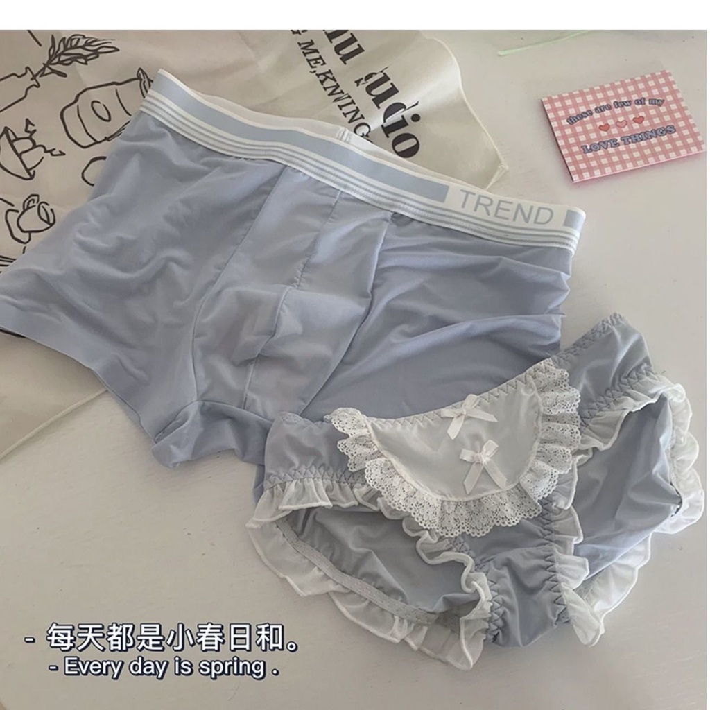 Quần Lót Lụa Nhanh Khô In Hình Gấu Loli Dễ Thương Thời Trang Mùa Hè Cho Cặp Đôi