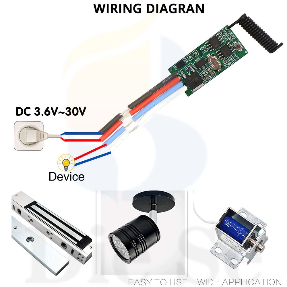 Mô Đun Điều Khiển Từ Xa Không Dây 3.6V 6V 12V 24V 433MHz