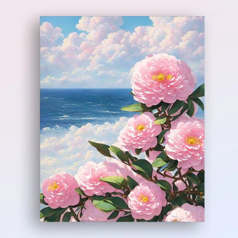 Nong Yang-40*50cm-Những bông hoa đẹp của sơn dầu kỹ thuật số-trang sơn dầu số hóa-tranh số hóa gam-tranh sơn dầu treo tường-tranh sơn dầu số hóa bts