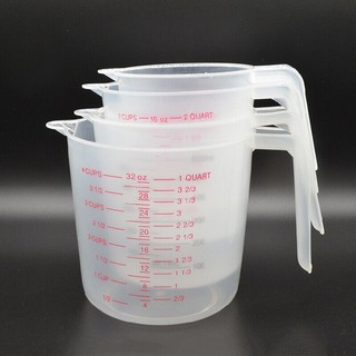 Plastic Measuring Cup Plastic Jug Baking Kitchen Tool Clear Stackable Cups