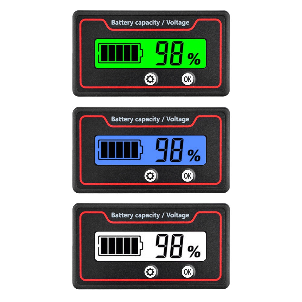 Đồng hồ đo dung lượng pin ZIQQUCU 9-120v 12v 24v 48v chuyên dụng cao cấp cho gia đình