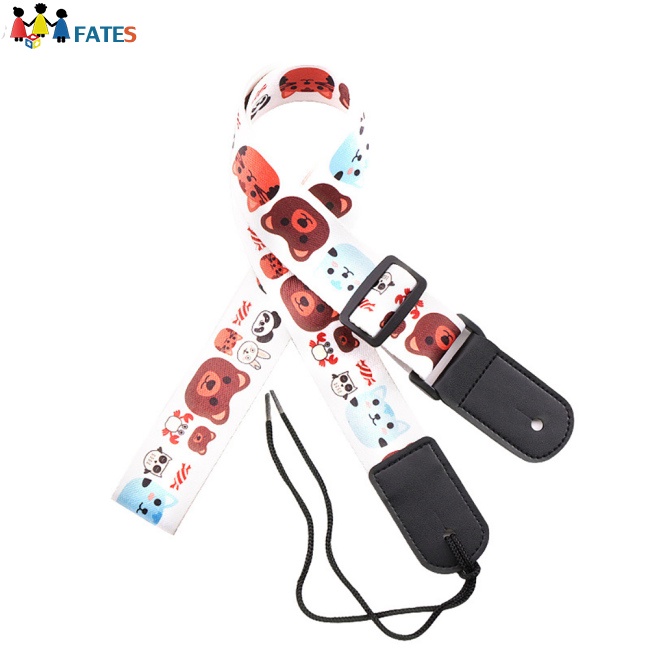 Dây Đeo Đàn Ukulele Bằng Polyester 38mm * 1.4m Họa Tiết Hoạt Hình Dễ Thương Cho Bé