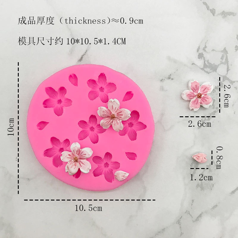Khuôn Silicone Hình Cánh Hoa Anh Đào Xinh Xắn