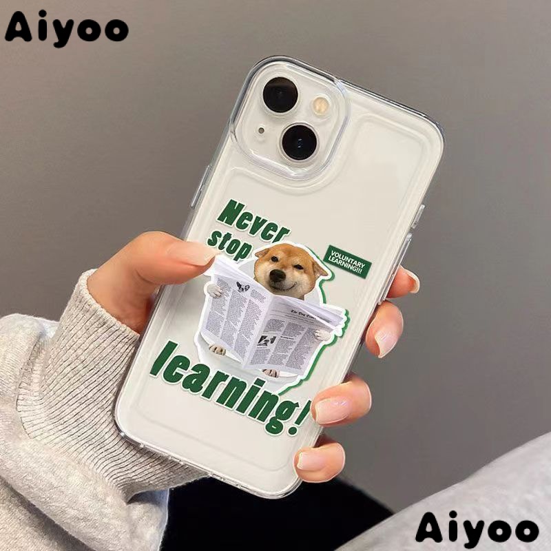 ✅Ốp Điện Thoại Silicon Trong Suốt Hình Cún Cưng Phong Cách Đường Phố Cho iPhone 14 / 12pro 13promax 6Plus / 7 Xr