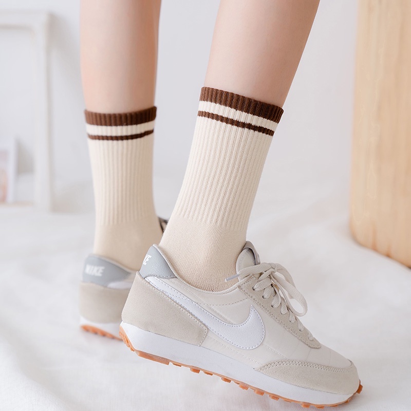 Vớ Cotton Nhiều Màu Họa Tiết Dễ Thương Phong Cách Hàn Quốc Cho Nữ