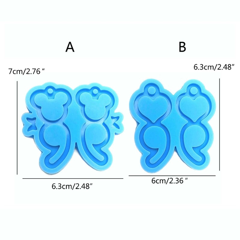 Khuôn Silicone Làm Trang Sức Thủ Công Hình Trái Tim