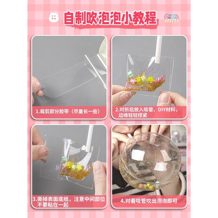 Băng Keo Thổi Bong Bóng Kèm Kim Tuyến Cho Bé
