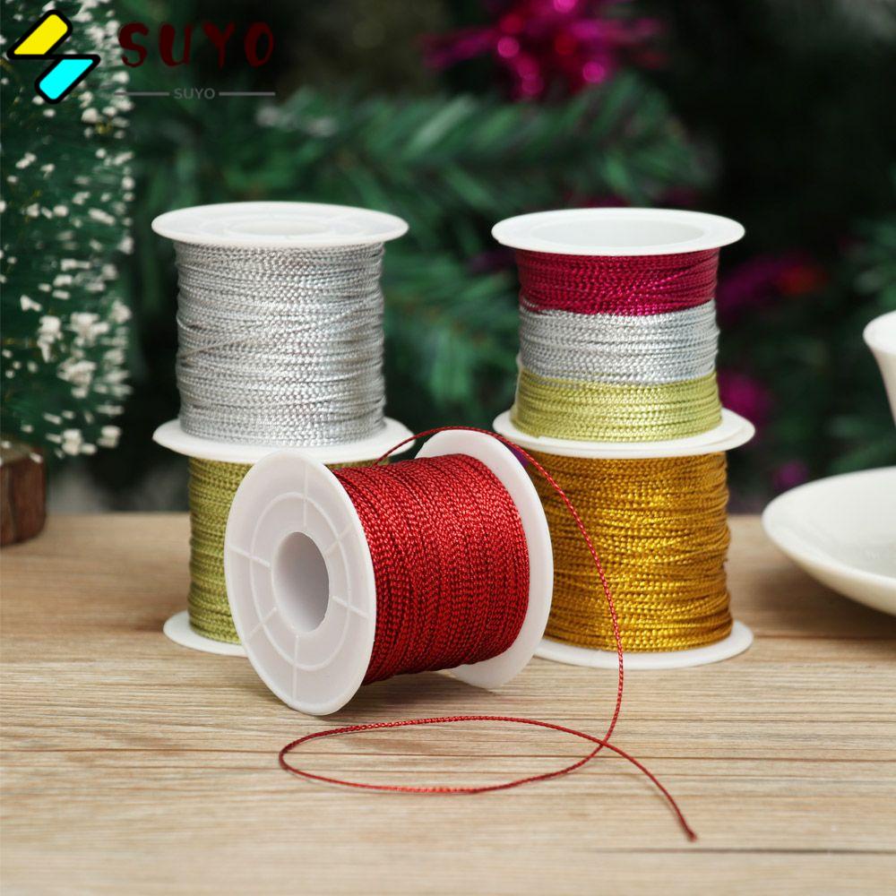 SUYO 20/100 Meters Metallic Cord DIY Bracelet Making Tying Rope Gift Box Decor Packaging Thread