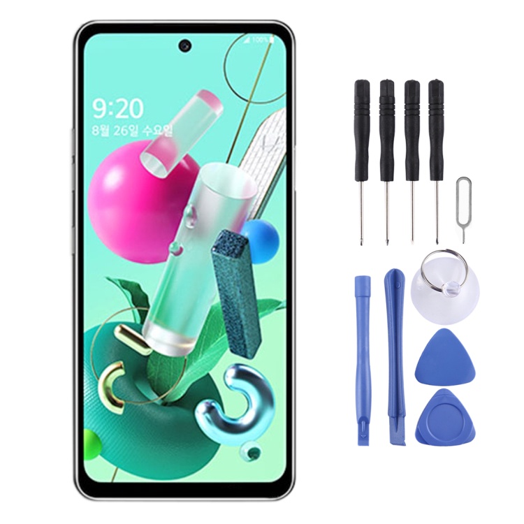 Màn hình lcd gốc mới xuất hiện cho lg q92 5g digitizer lắp ráp đầy đủ với khung