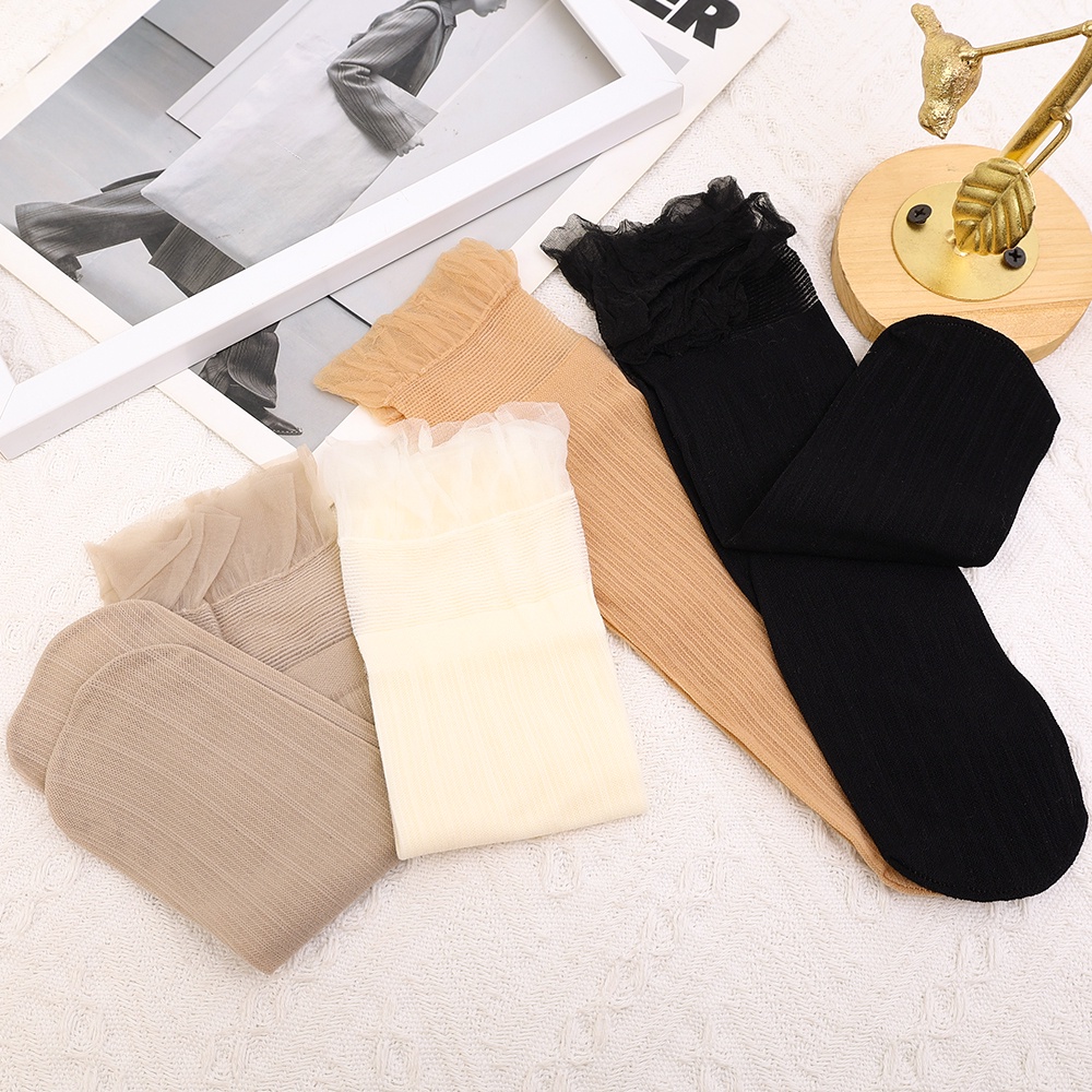 Đôi Vớ Ren Trong Suốt Thoáng Khí Thoải Mái Thời Trang Cho Nữ