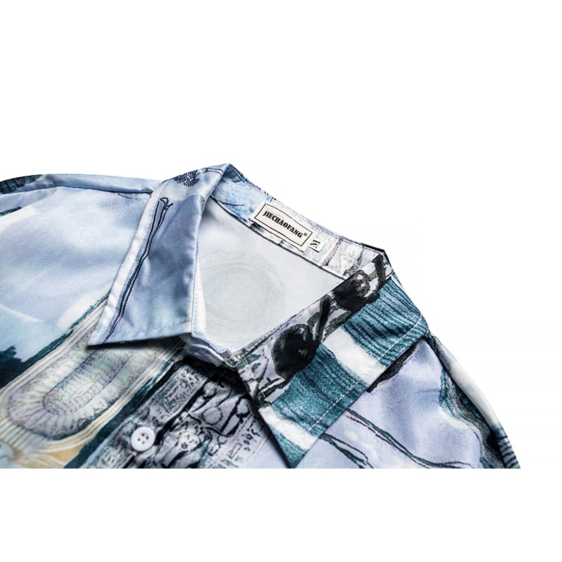 Áo Sơ Mi Tay Dài Mỏng In Họa Tiết Graffiti Thời Trang Cho Nam Và Nữ