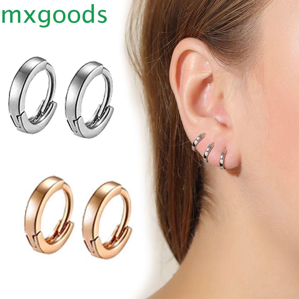 Khuyên tai tròn mini nhiều màu sắc thiết kế đơn giản thời trang cho nữ