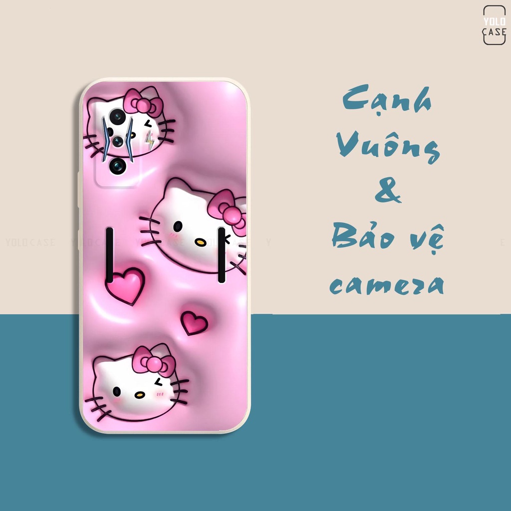 Ốp lưng Xiaomi Redmi K50G / K50 AMGF1 / K50 Gaming / Poco F4 GT in hình Mèo và Cừu kute 3D