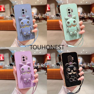 Ốp Điện Thoại Samsung Galaxy S22 Ultra Ốp Lưng Samsung S23 Ultra Casing Samsung S8 Plus Cover Samsung S9 Plus Cases Samsung S23 Plus Cassing Samsung S20 FE Case Soft Silicone Shockproof Cute Rabbit Bunny Bracket Stand Phone Case With Rope