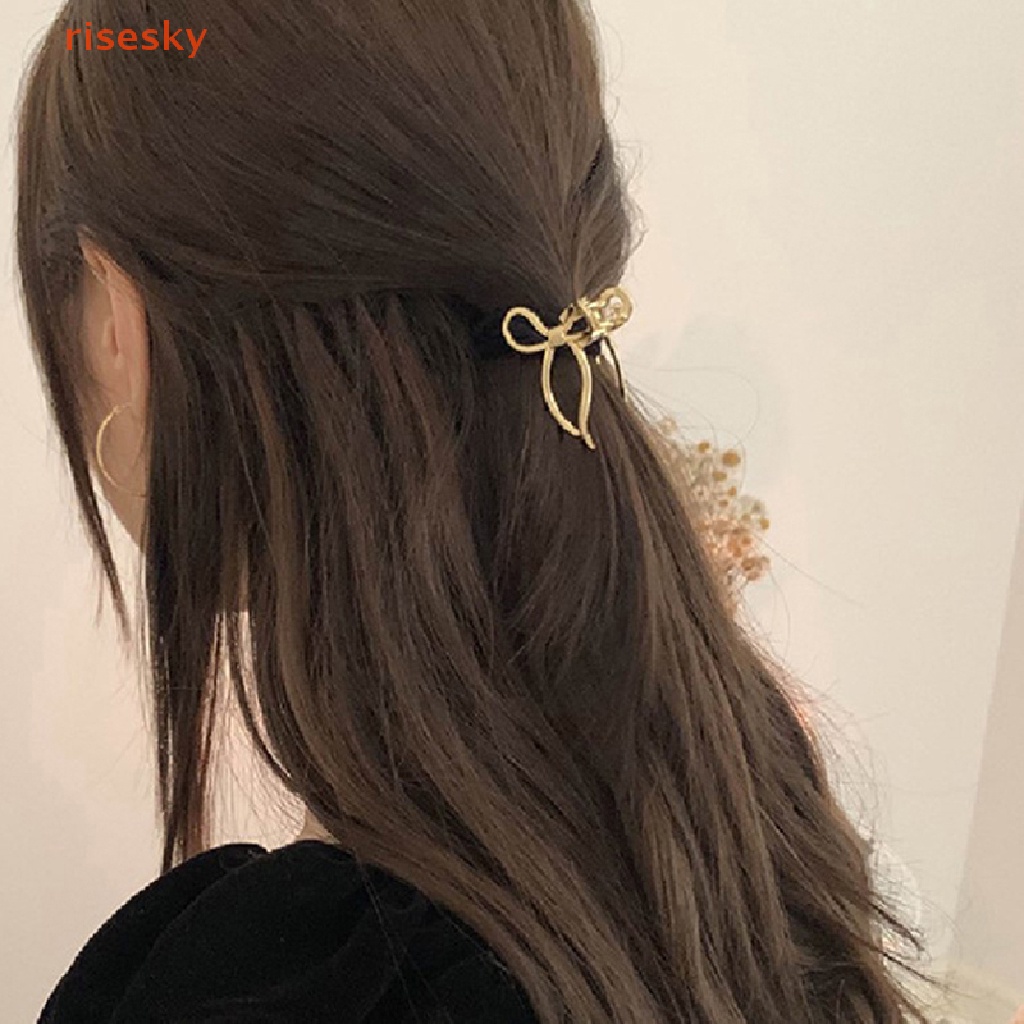Set 2 Kẹp Tóc Càng Cua Bằng Kim Loại Đơn Giản Thời Trang Cho Nữ