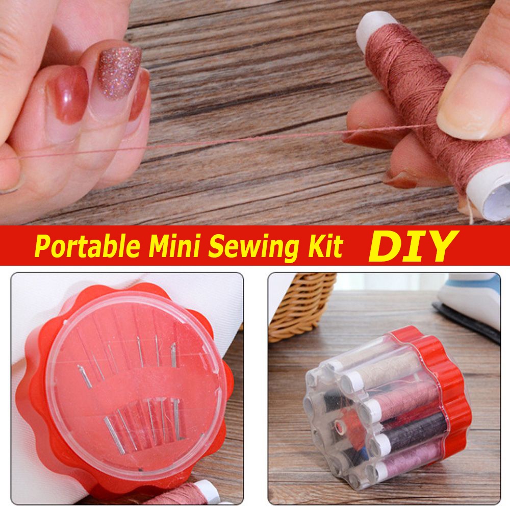 Hộp Đựng Dụng Cụ May Vá Mini 4 Trong 1 Tiện Dụng Cho Gia Đình Diy