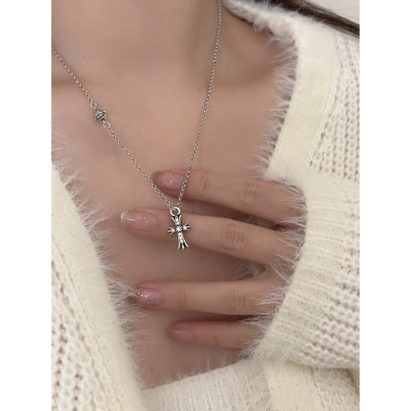 Vòng cổ Thép Titan Mặt Thánh Giá Phong Cách Hip Hop Thời Trang Cho Nam Và Nữ Unisex