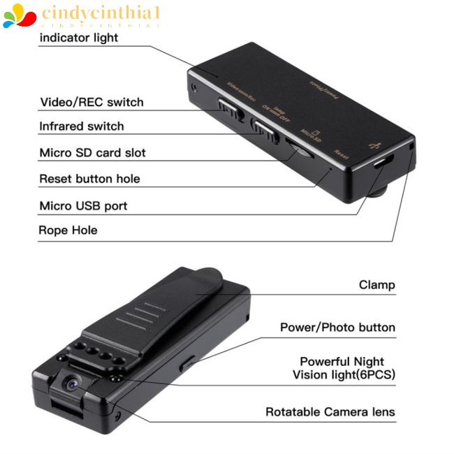 Máy Quay Mini Z8 Hd 1080p Ghi Hình Bỏ Túi