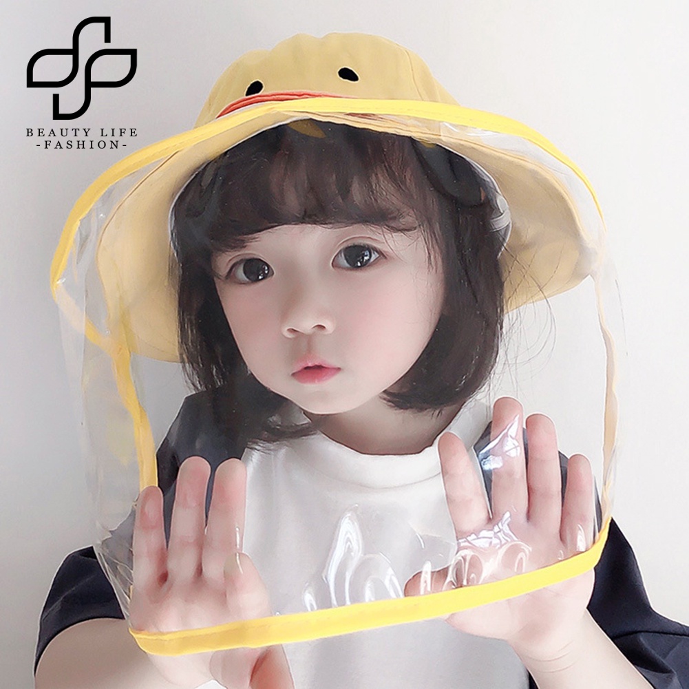 Nón Tai Bèo Kèm Tấm Che Mặt Chống Tia UV / Bụi Bẩn Tiện Dụng Cho Bé