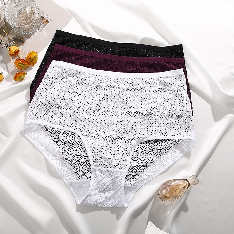 Take Talk 1 Quần Lót Lưng Cao Trong Suốt Co Giãn Thoáng Khí Cỡ Lớn XL-5XL Thời Trang Quyến Rũ Cho Nữ