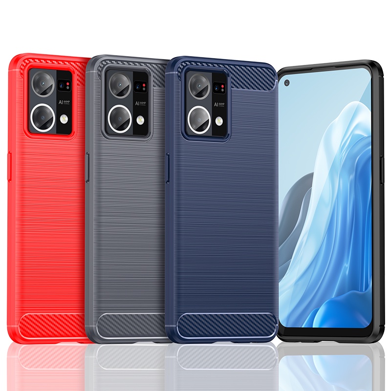 Ốp Điện Thoại Silicon Mềm Sợi Carbon Cho OPPO Reno7 4G Reno 7 Reno7 5G 4G 2022