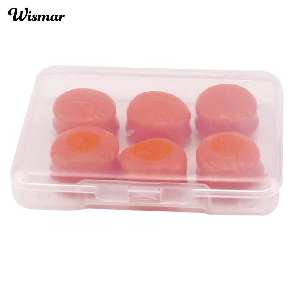 Set 3 Cặp Nút Bịt Tai Bằng Silicon Mềm Chống Ồn Chống Nước Khi Đi Bơi