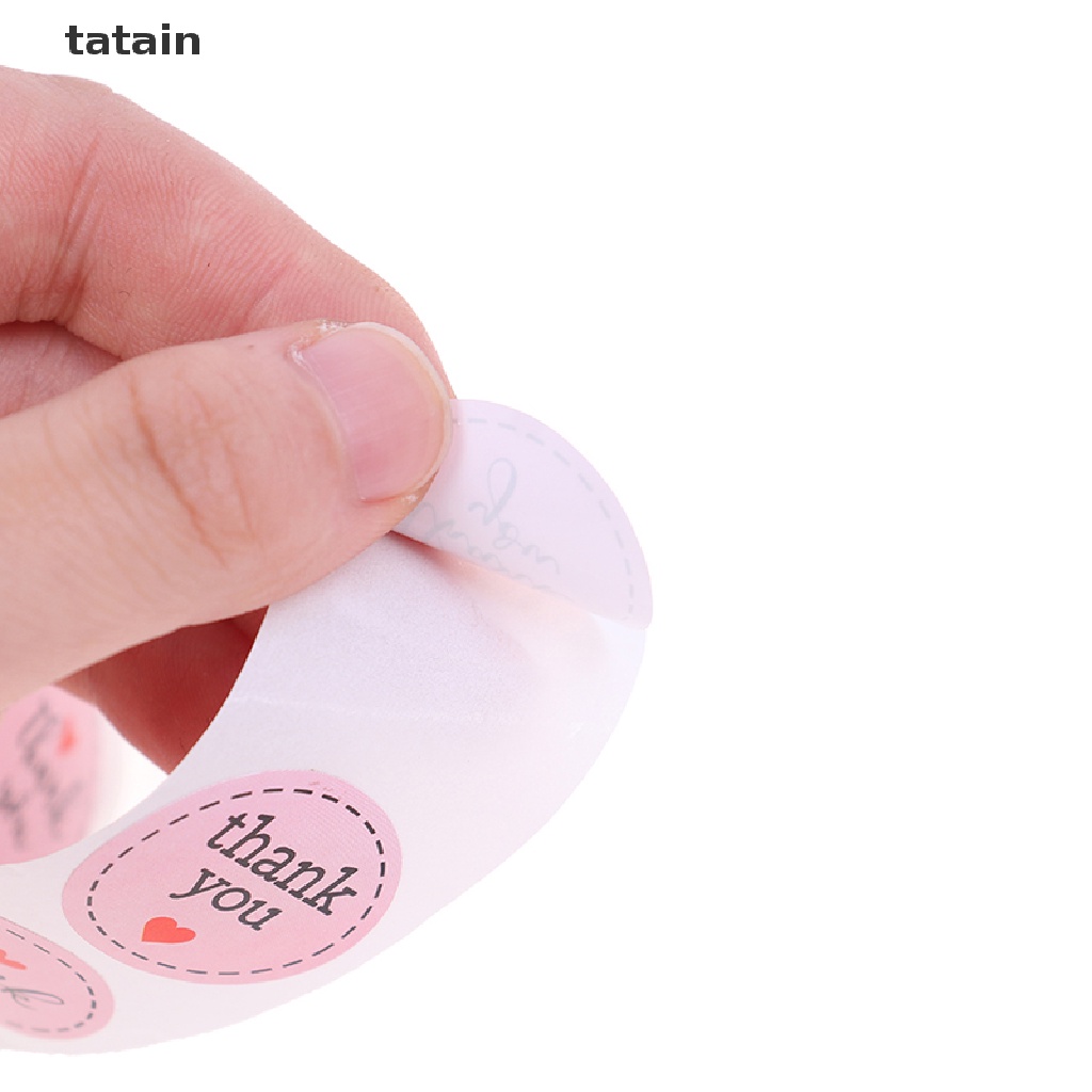 Set 500 Sticker 1 inch In Chữ Thank You Dán Trang Trí Tiệc