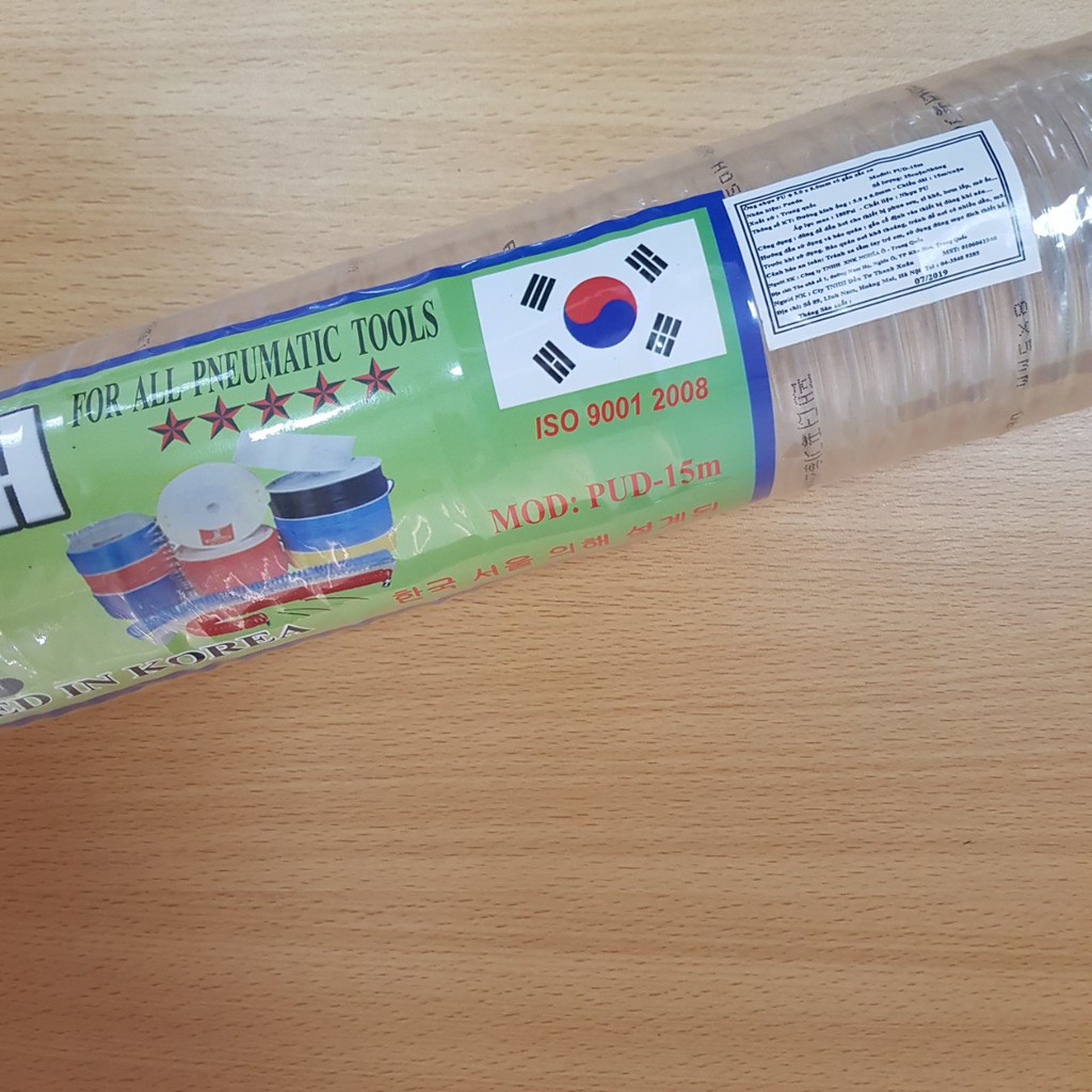 Dây hơi Panda PUD dùng cho máy nén khí, có sẵn 2 đầu nối nhanh thái bảo