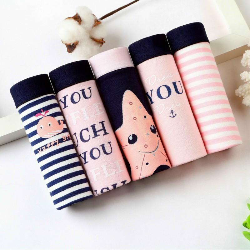 Set 10 Quần Lót Cotton hình cute, dễ thương kháng khuẩn xuất khẩu - Phom 40_50kg