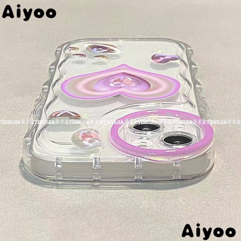 ✅Ốp Điện Thoại Dẻo Họa Tiết Trái Tim 3D Dễ Thương Chống Sốc Cho iPhone13 / 14Promax 12 xsmax 11