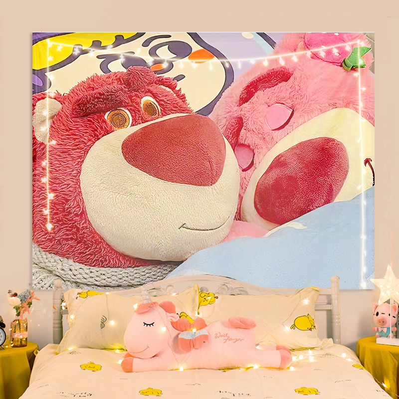 Disney Thảm Treo Tường Trang Trí Hình Gấu Hồng Dễ Thương