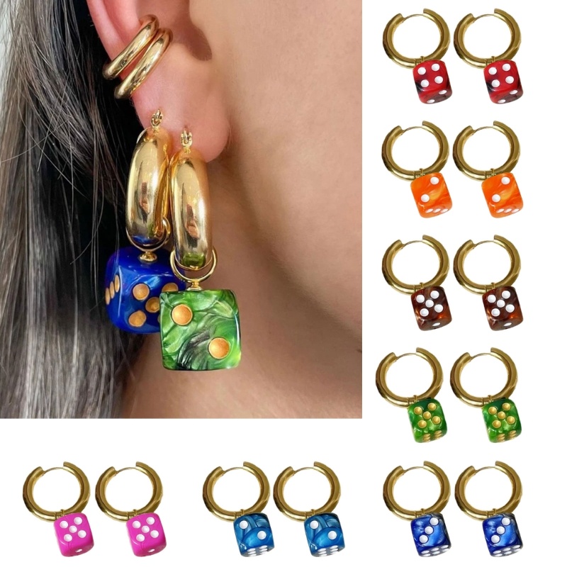 Khuyên Tai Dạng Vòng Lủng Lẳng Có Khóa Cho Nữ