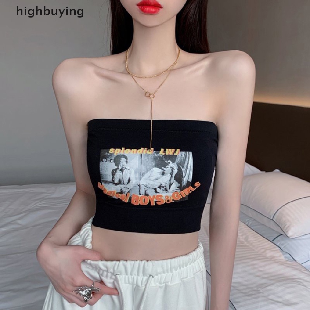 Áo Lửng Hai Dây In Họa Tiết Thời Trang Quyến Rũ Dành Cho Nữ